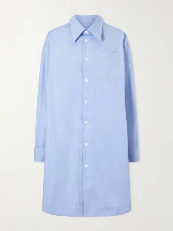 Ami Paris Embossed Cotton-poplin Shirt Dress