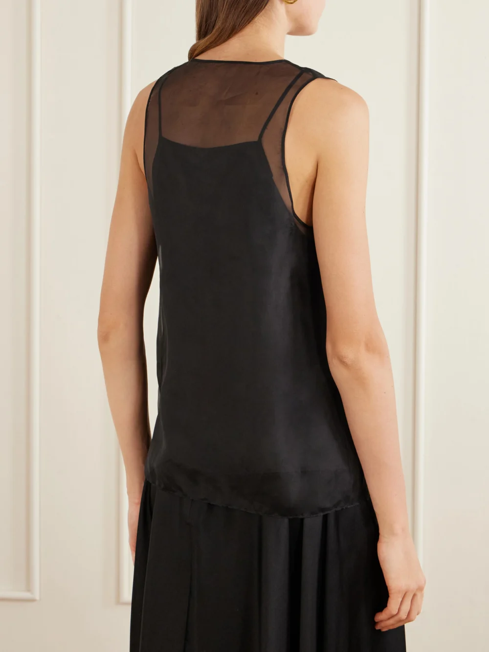 Back view of the Ami Paris Silk-organza Top