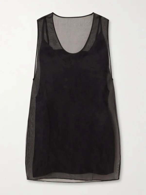 Ami Paris Silk-organza Top