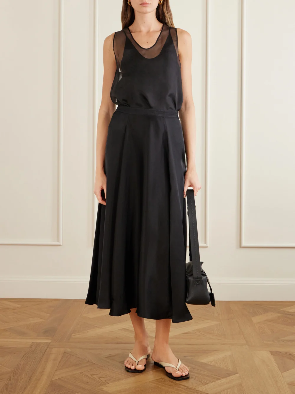 Ami Paris Silk-organza Top, worn by a model
