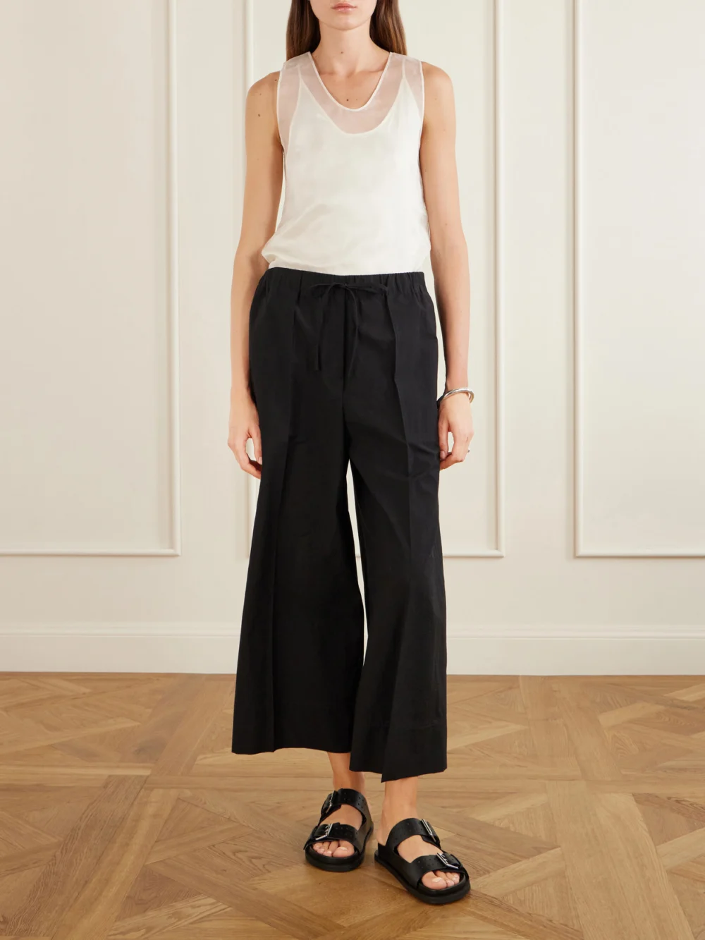 Ami Paris Silk-organza Top, worn by a model