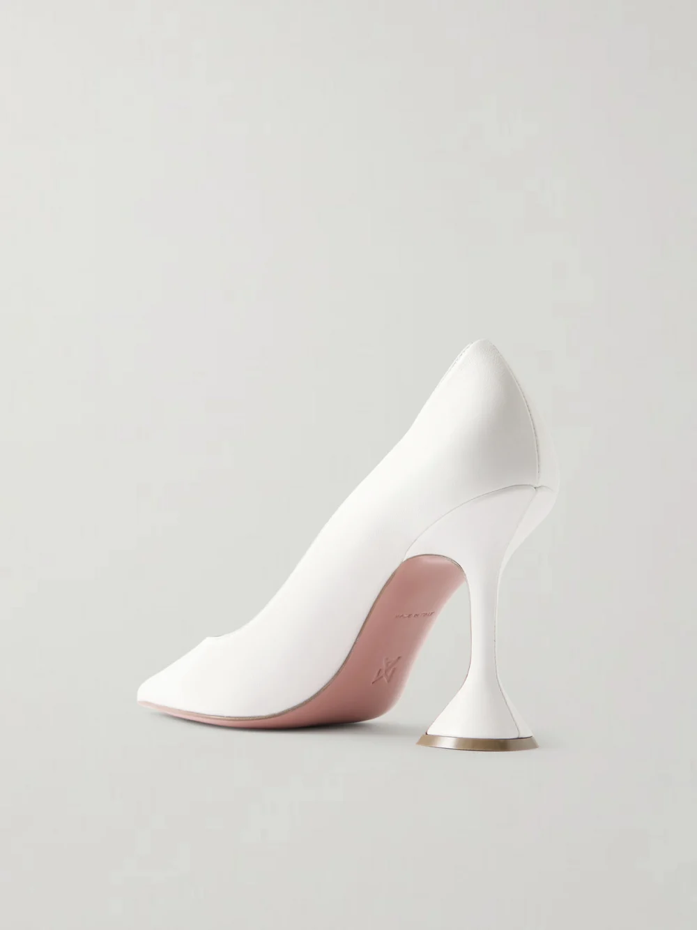 Back view of the Amina Muaddi Ami 95 Leather Pumps