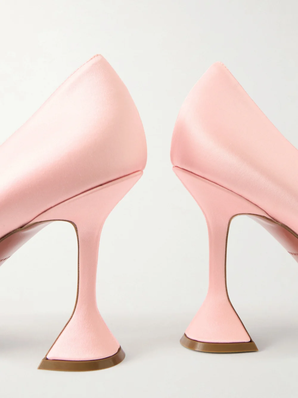 Close-up detail of the Amina Muaddi Ami High Heel Pumps