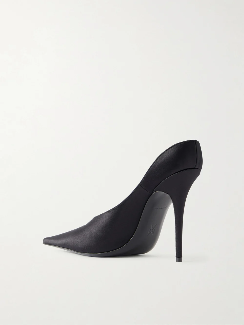 Back view of the Amina Muaddi Anok 105 Satin Pumps