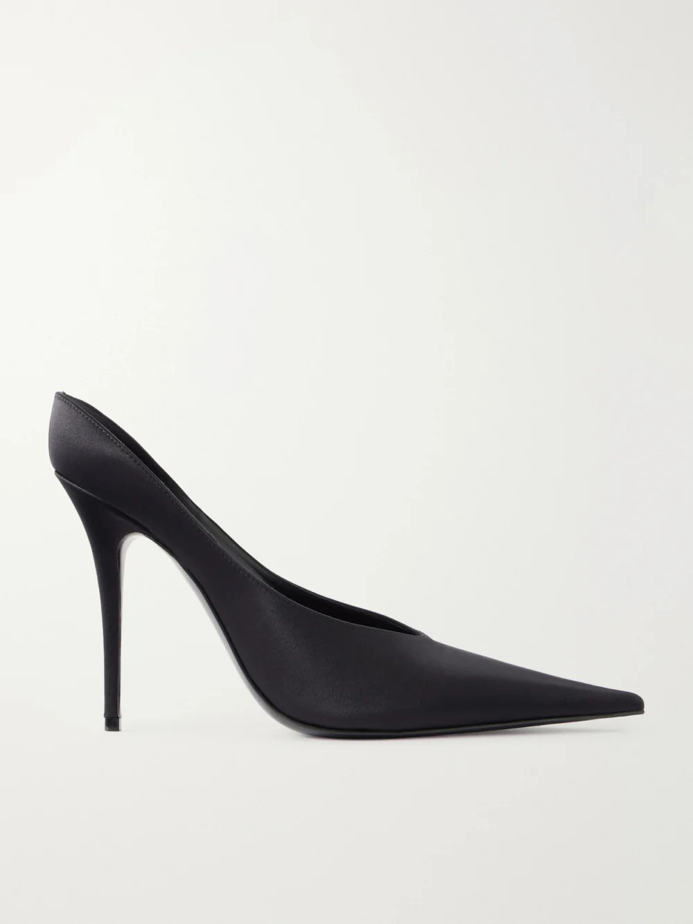 Amina Muaddi Anok 105 Satin Pumps in black
