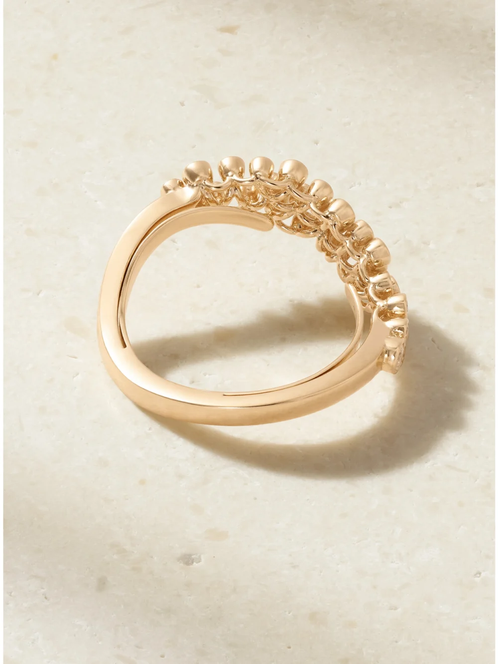 Back view of the Ananya Floating 18-karat Rose Gold Diamond Ring