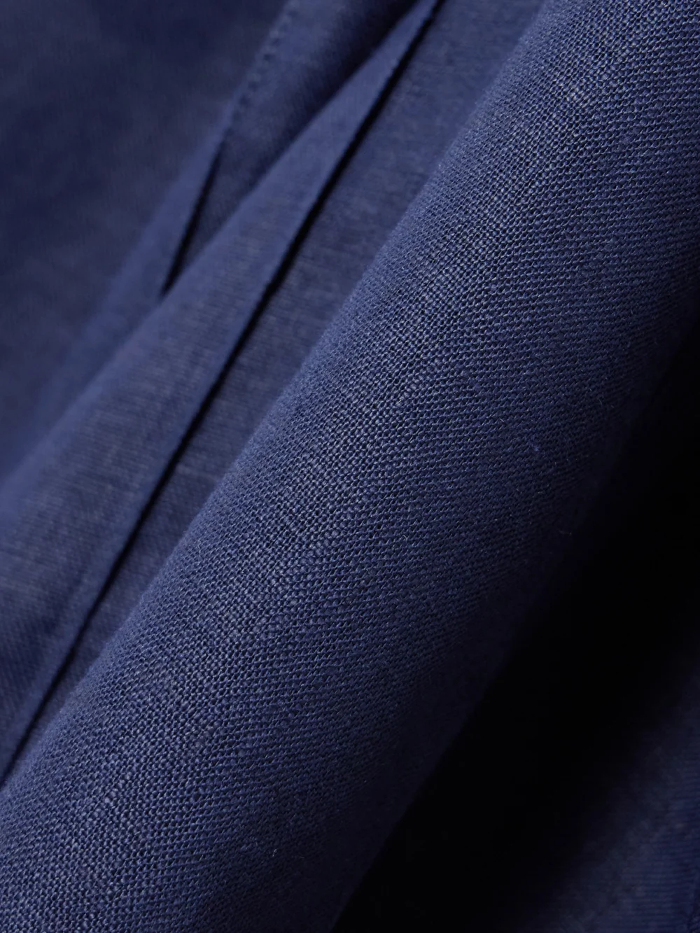 Close-up detail of the Andres Otalora Encontrarte Linen Wide-leg Pants