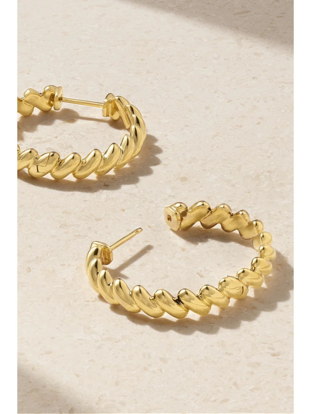 Back view of the Anita Ko 18-karat Gold Hoop Earrings