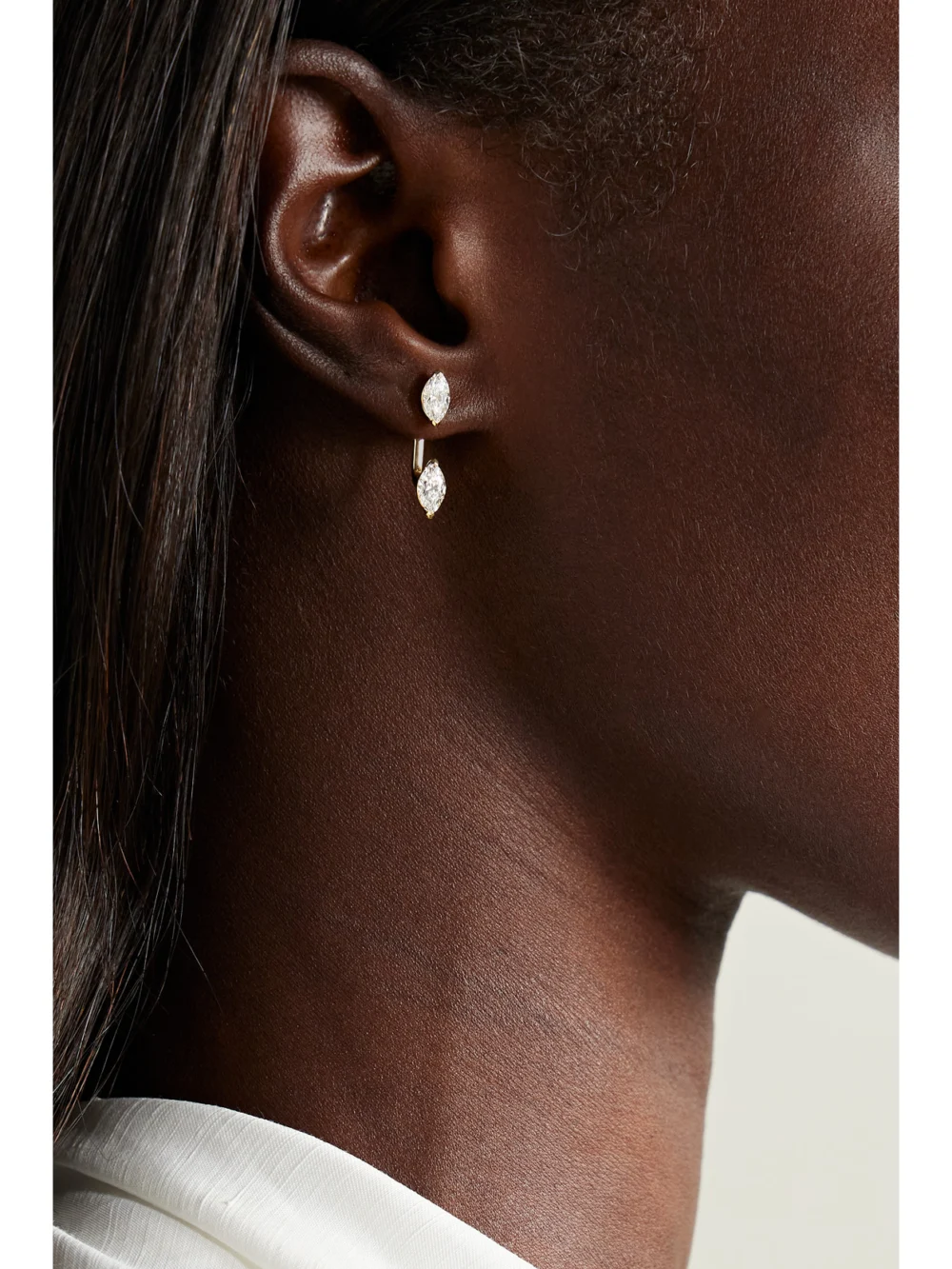 Anita Ko Orbit 18-karat Gold Diamond Single Earring, styled view