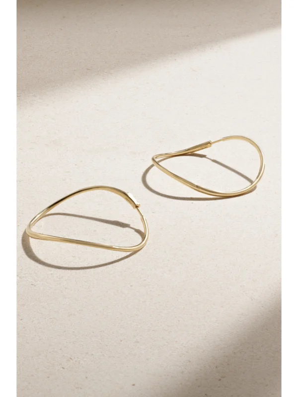Anita Ko Twisted 18-karat Gold Hoop Earrings