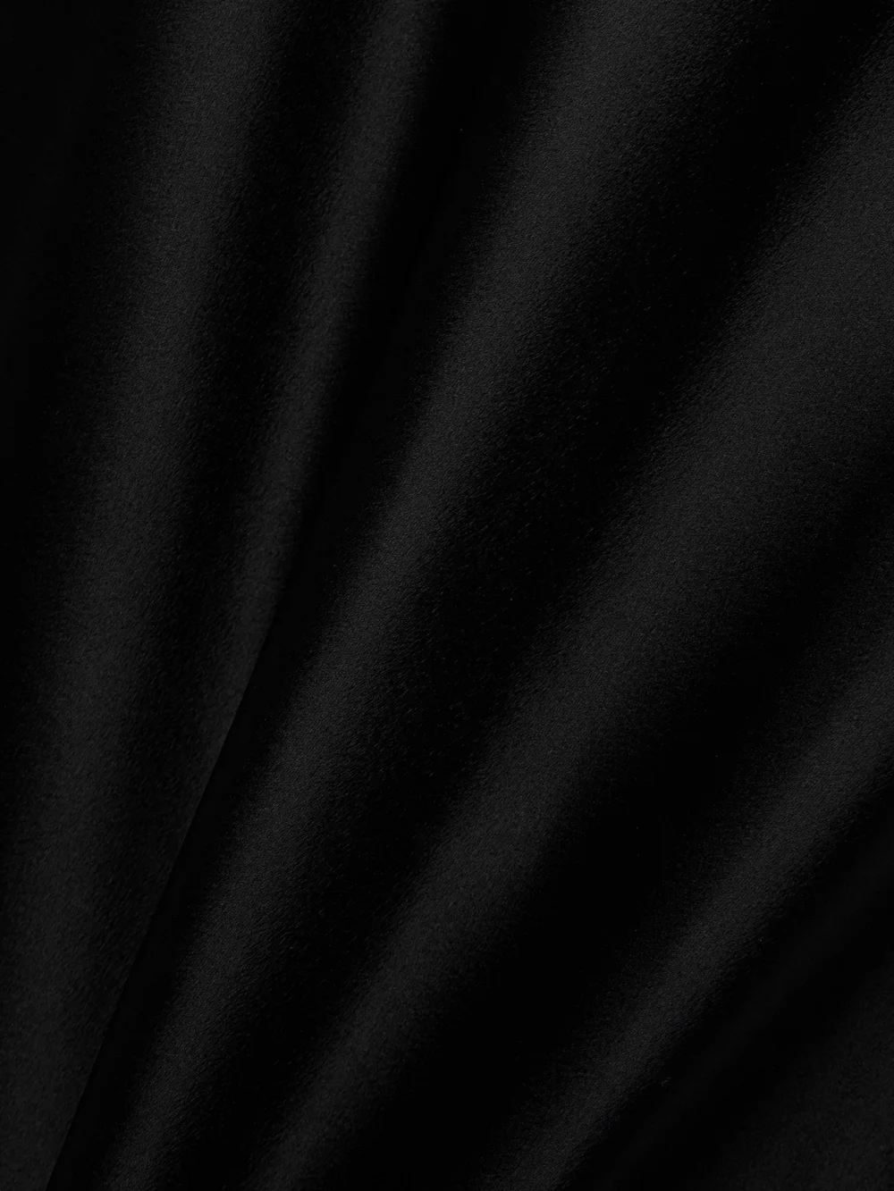 Close-up detail of the Ann Demeulemeester Nura Layered Draped Crepe-trimmed Satin Maxi Dress