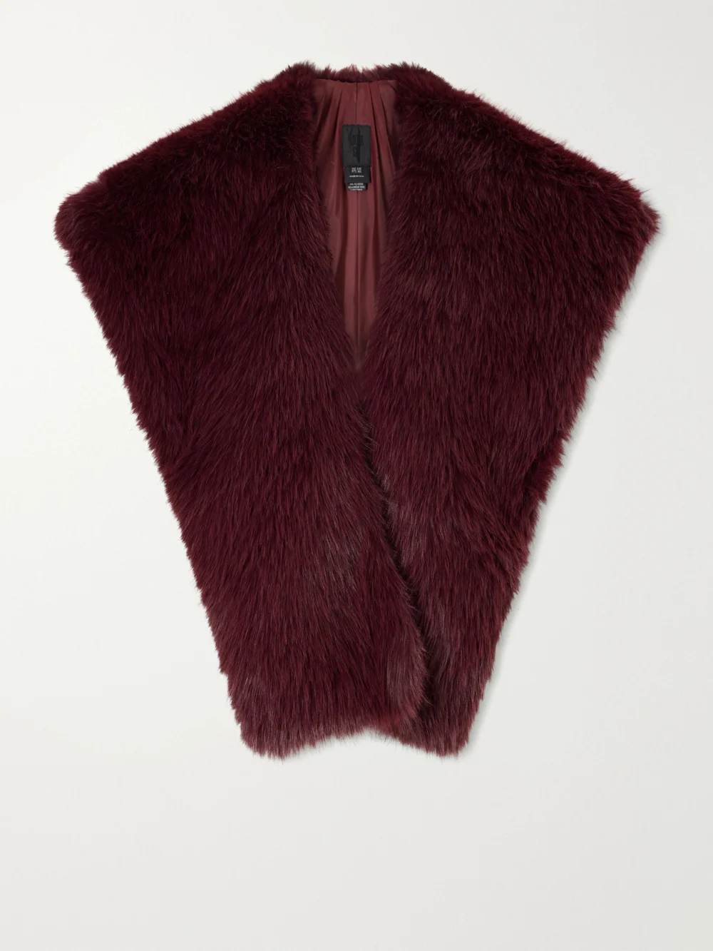 Anna Sui Oversized Plush Shawl in merlot