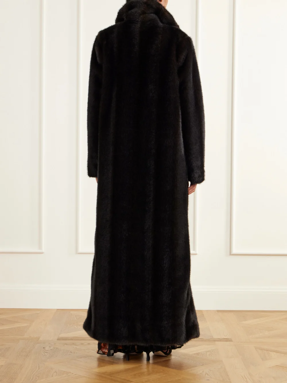 Back view of the Anna Sui Plush Coat