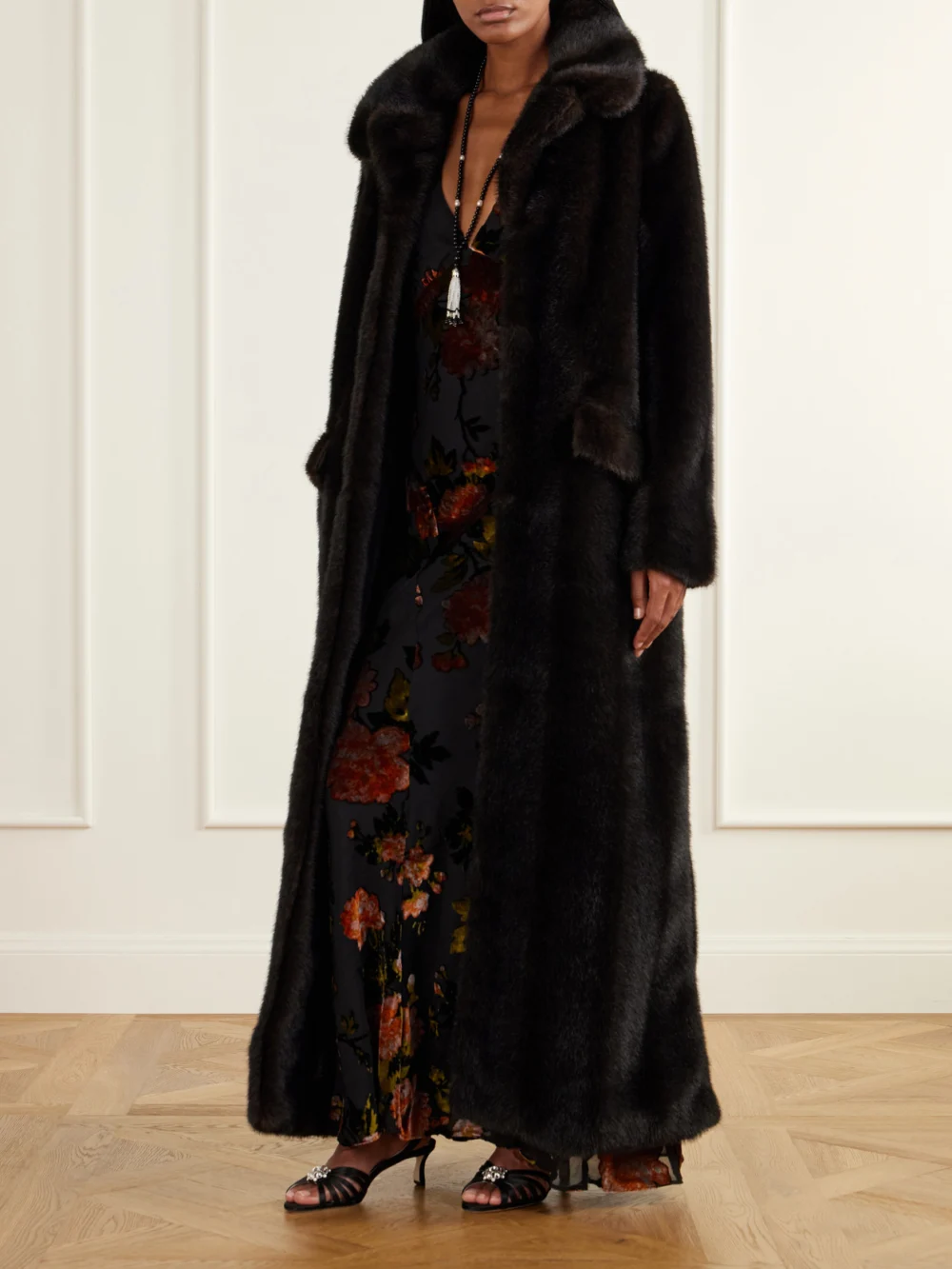 Anna Sui Plush Coat, worn by a model