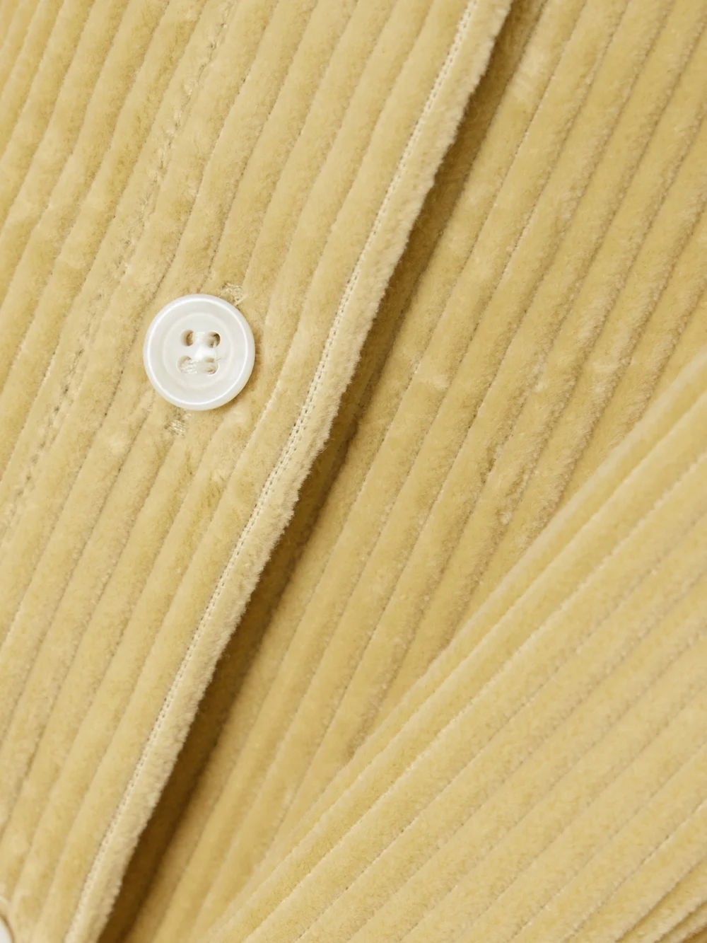Close-up detail of the Another Tomorrow Organic Cotton-corduroy Shirt