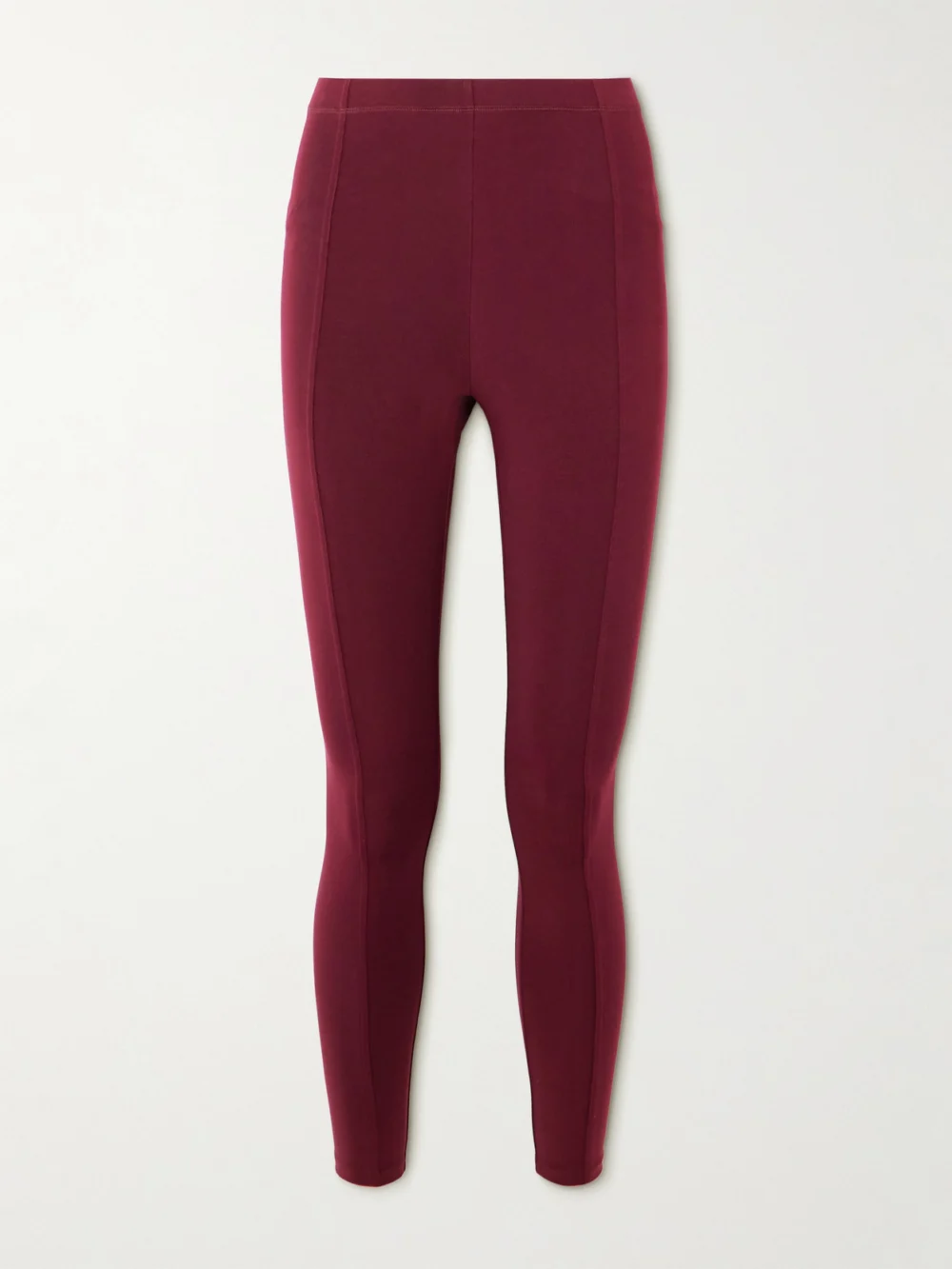 Another Tomorrow Stretch-lenzing™ Lyocell Leggings in burgundy