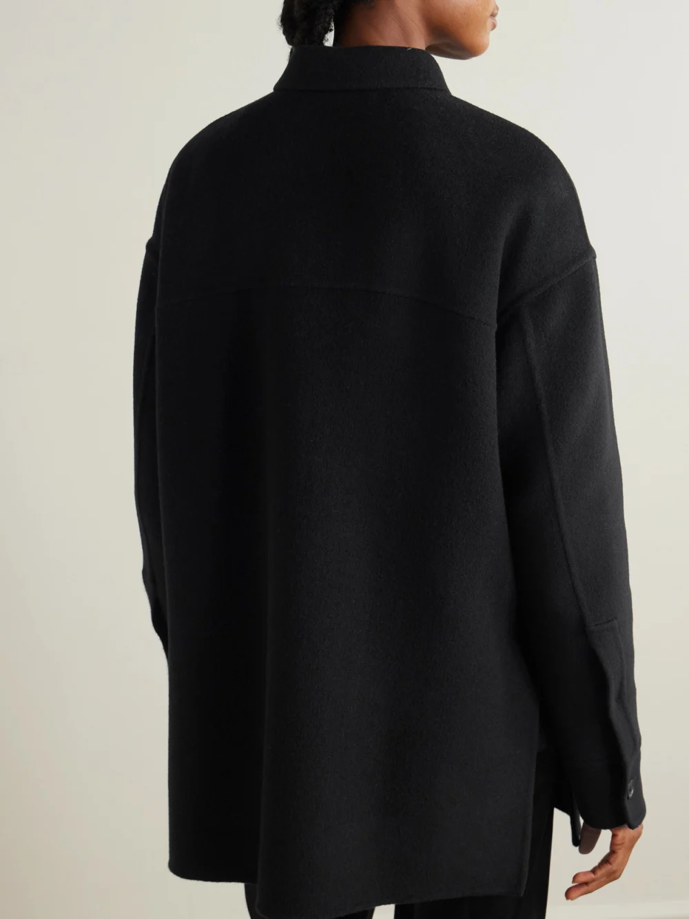 Back view of the Another Tomorrow Wool Jacket