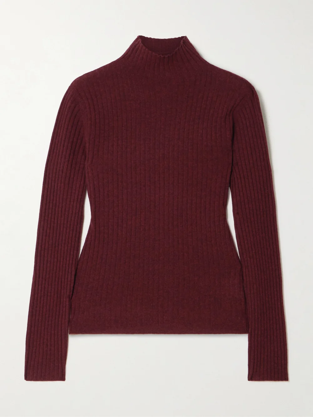 Arch4 Ariana Ribbed Cashmere Turtleneck Sweater in red