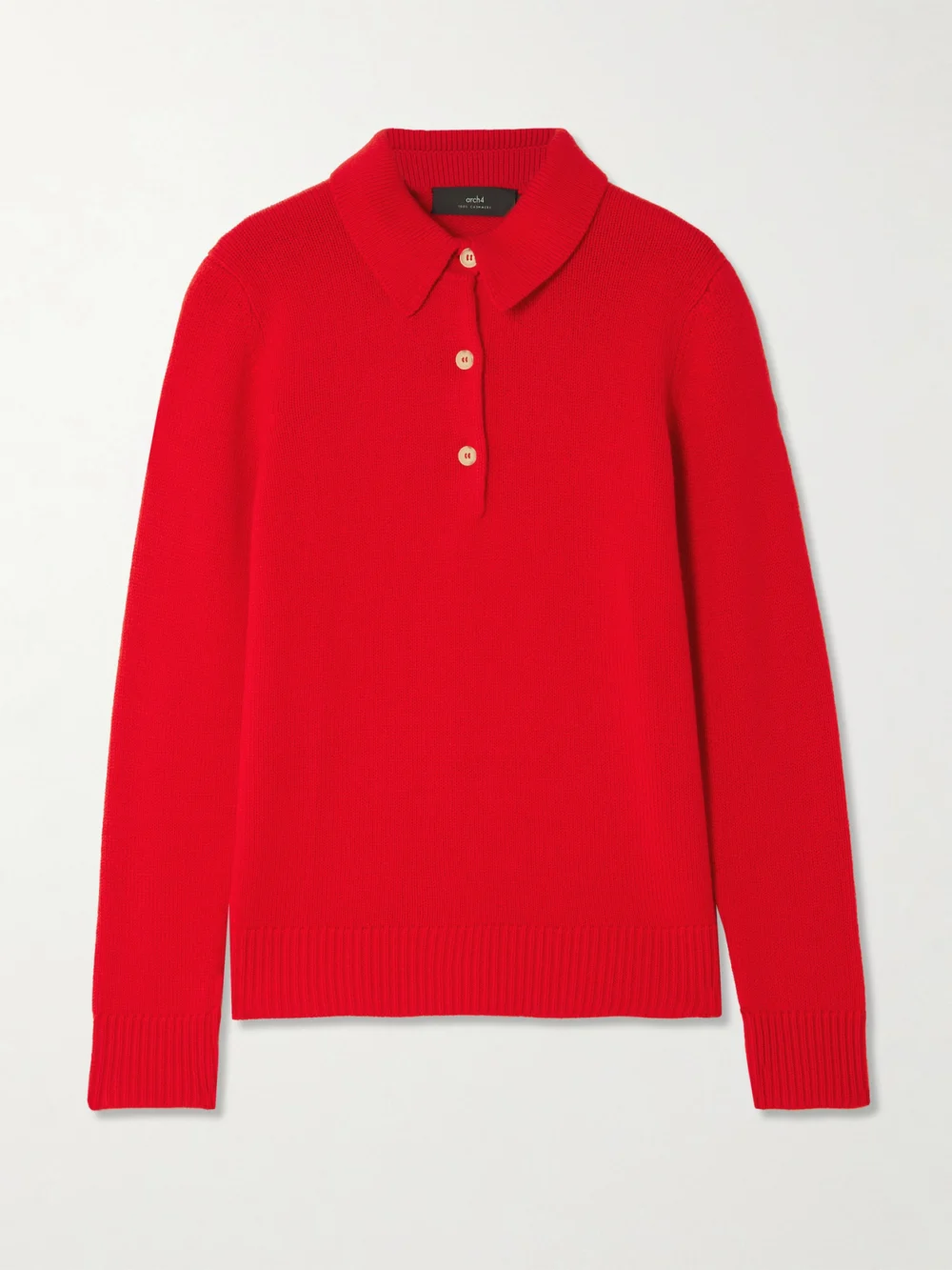 Arch4 Bessi Cashmere Polo Sweater in red