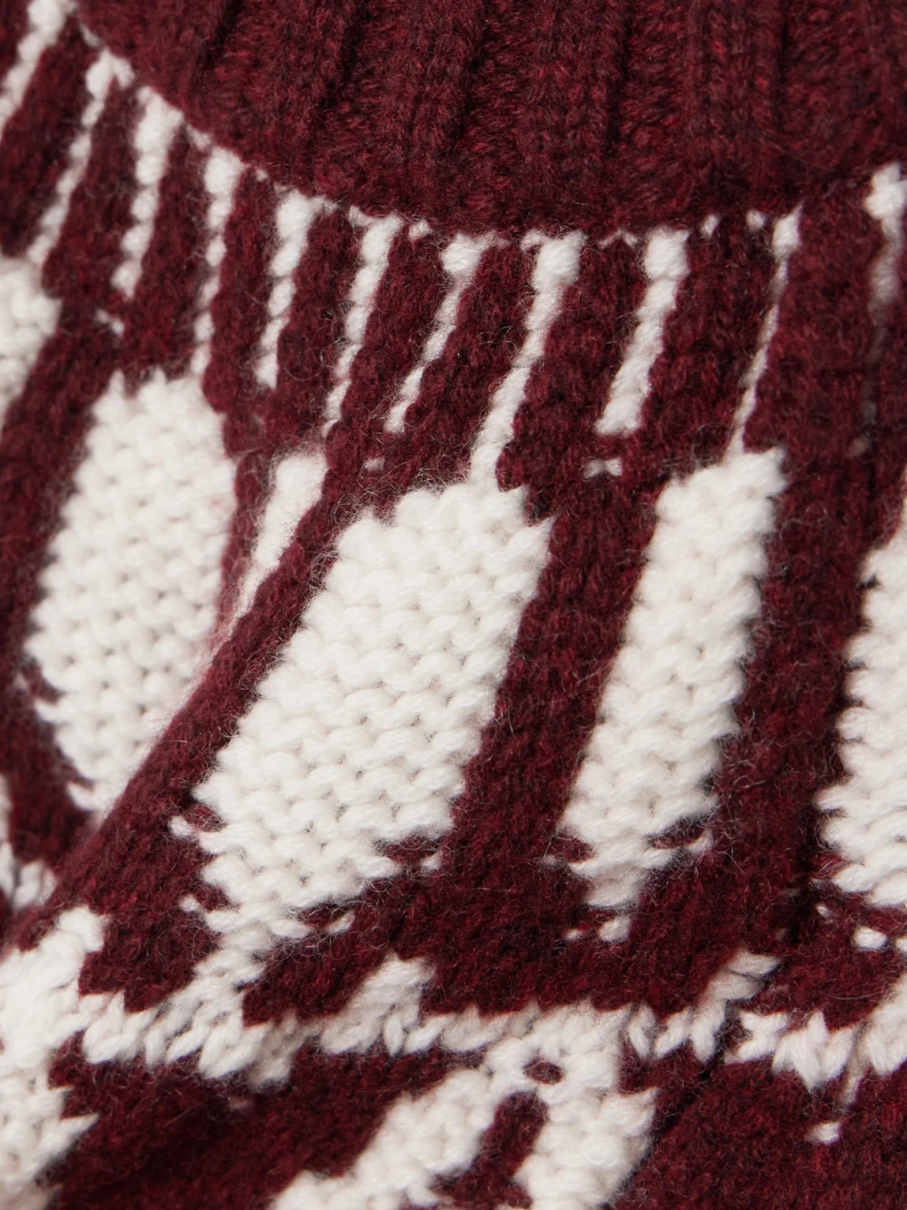 Close-up detail of the Arch4 Jackson Fair Isle Cashmere Sweater