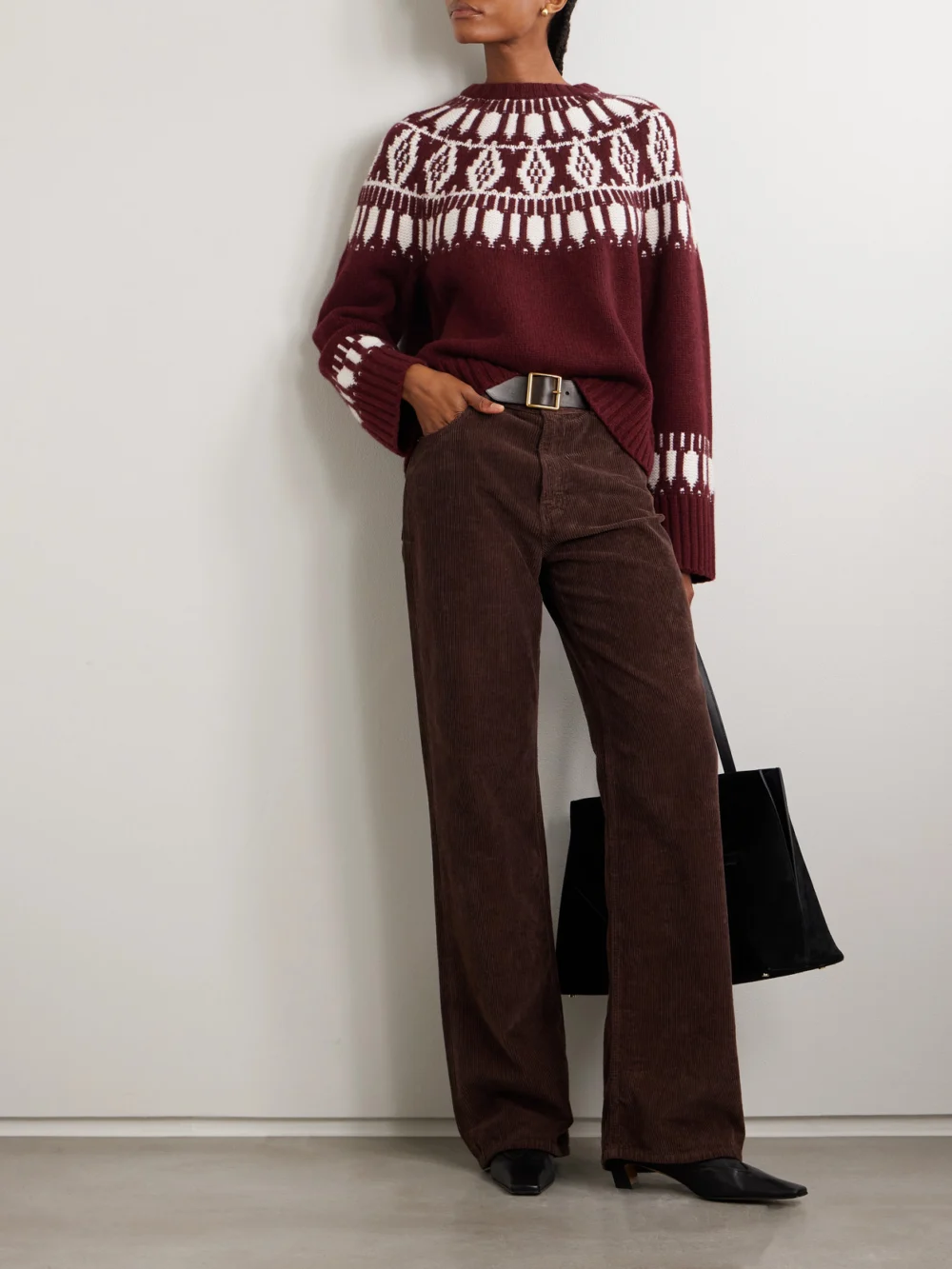 Arch4 Jackson Fair Isle Cashmere Sweater, worn by a model