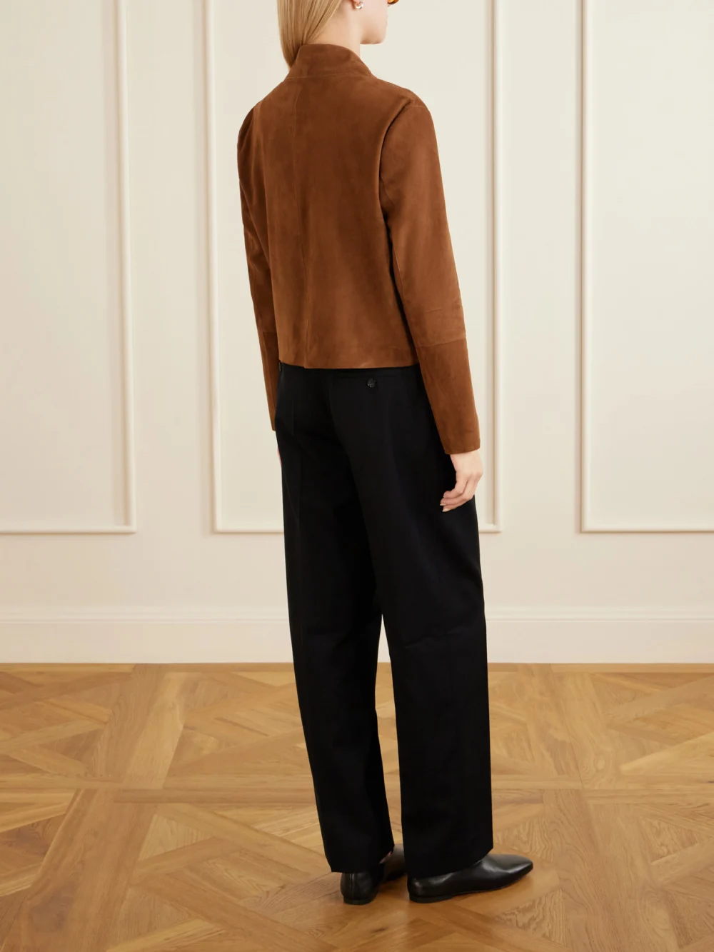 Back view of the Arma Emy Suede Jacket