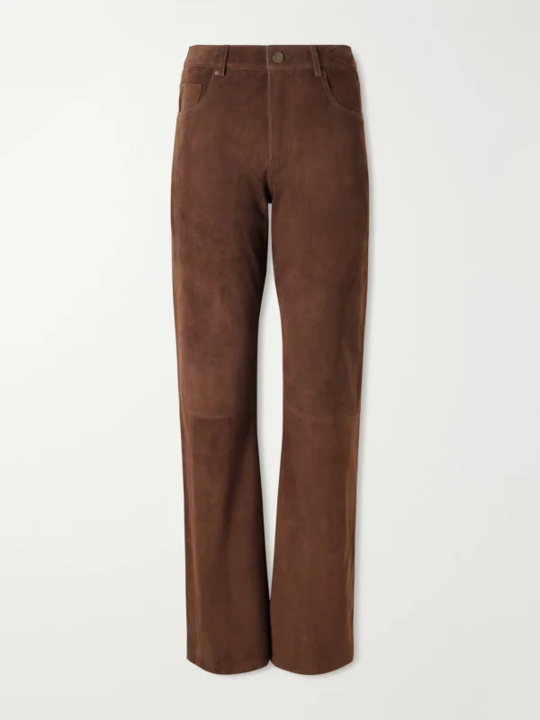 Arma Jean Suede Straight-leg Pants
