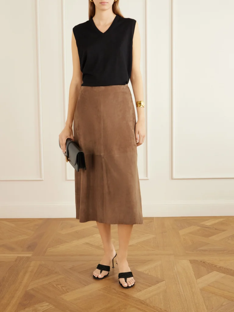 Arma Melita Suede Midi Skirt