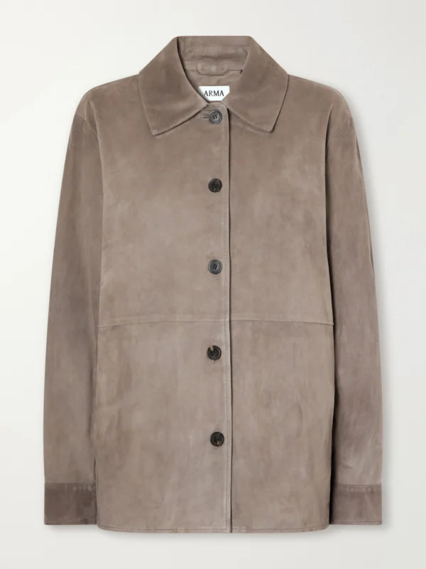 Arma Vicky Paneled Suede Jacket