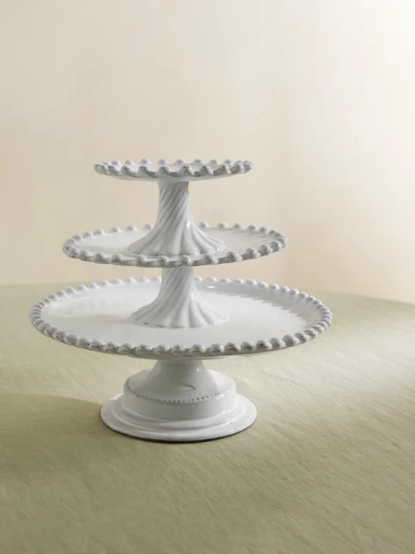 Astier De Villatte Adélaïde Three-tier Ceramic Serving Stand