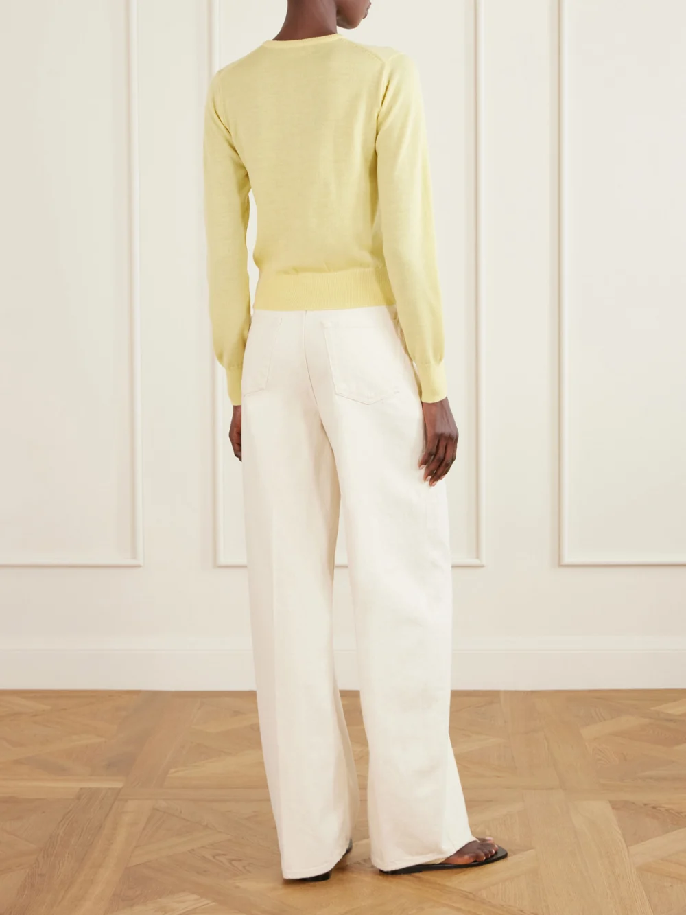 Back view of the Auralee Cashmere Cardigan