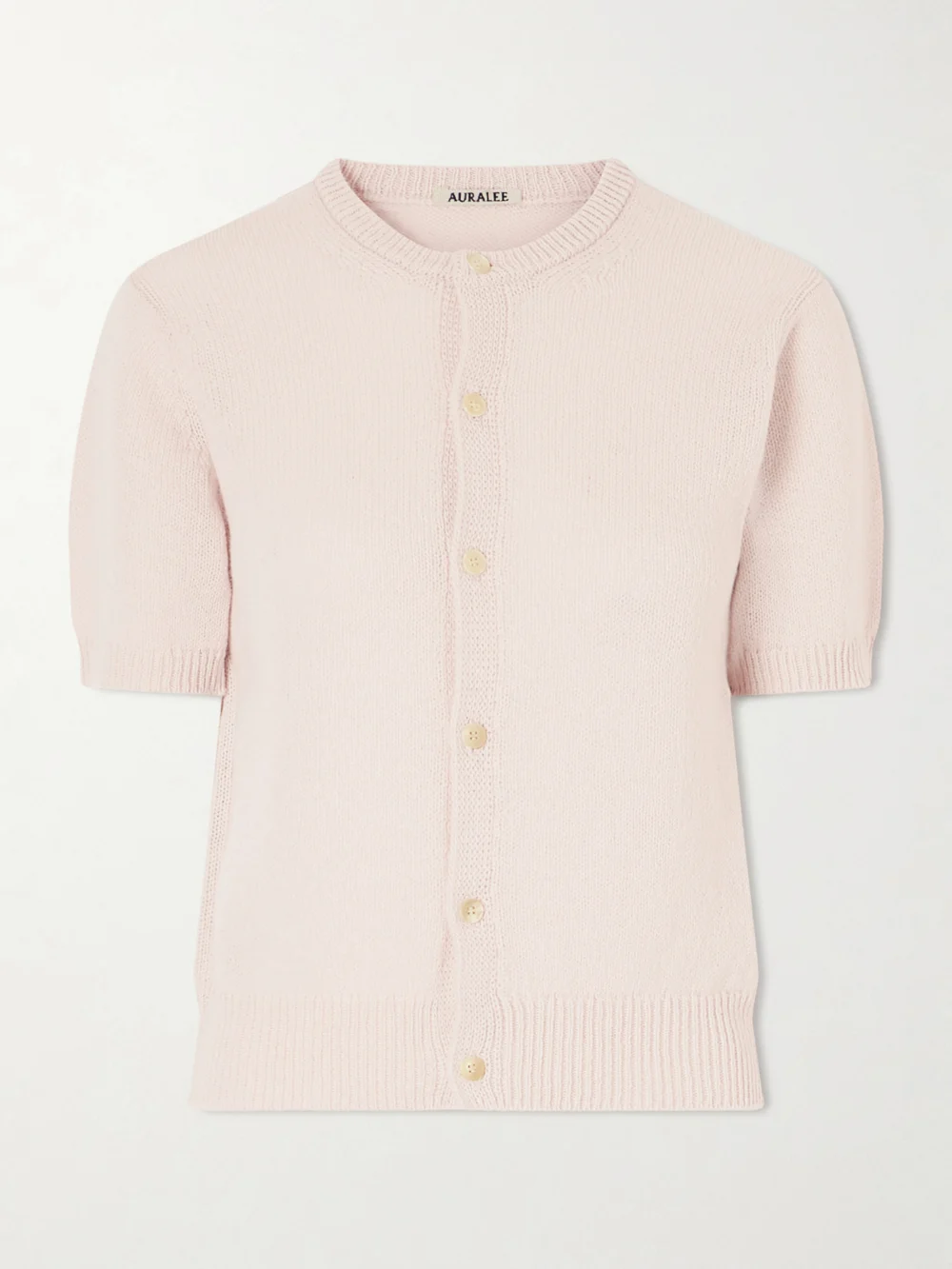 Auralee Cashmere Cardigan in pink