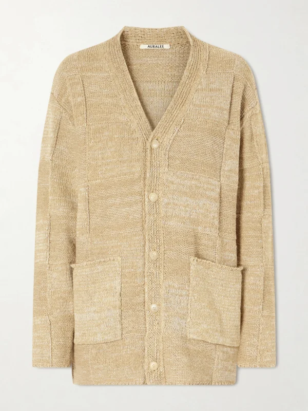Auralee Cotton and Linen-blend Cardigan
