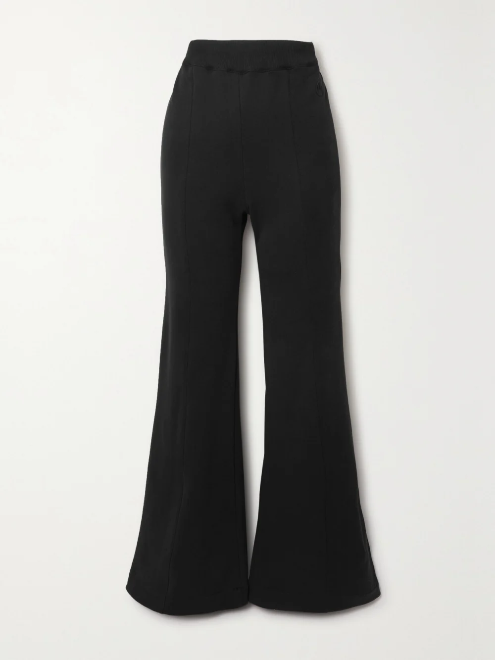 Az Factory Free to Organic Cotton and Seacell-blend Flared Pants in black