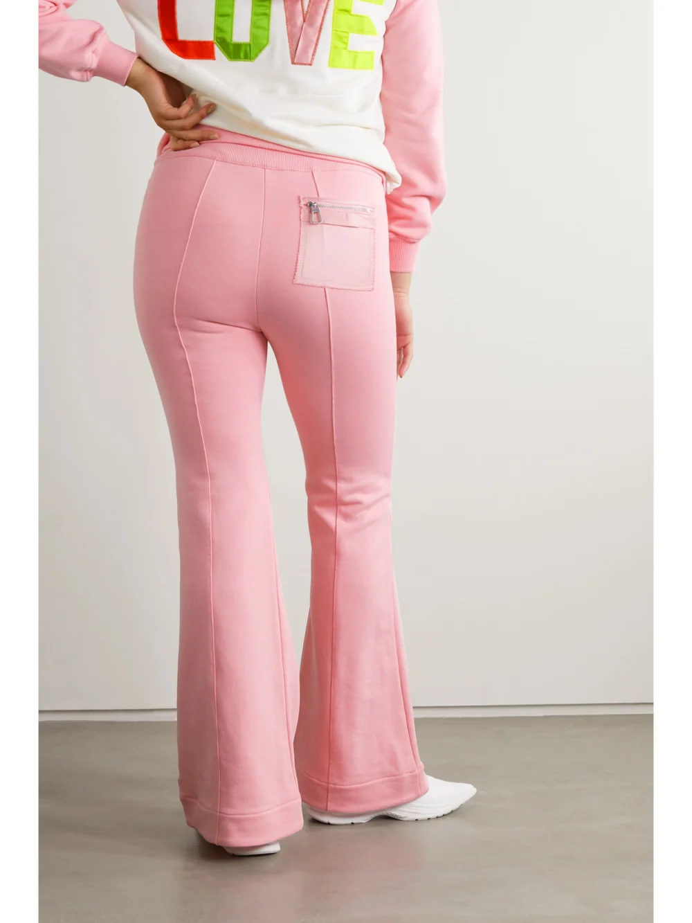 Back view of the Az Factory Free to Organic Cotton and Seacell-blend Flared Pants