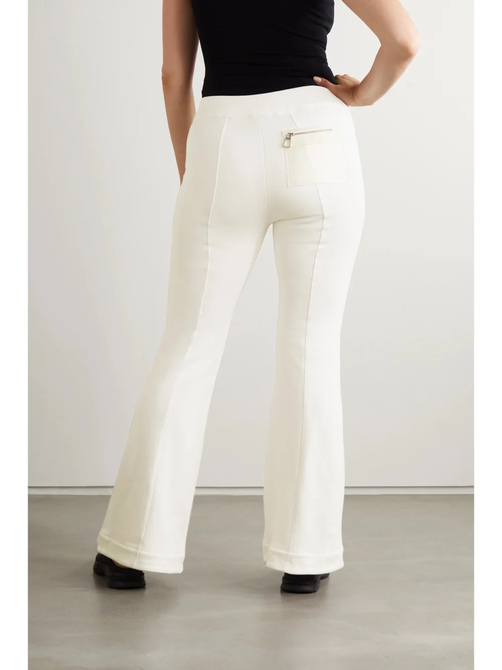 Back view of the Az Factory Free to Organic Cotton and Seacell-blend Flared Pants