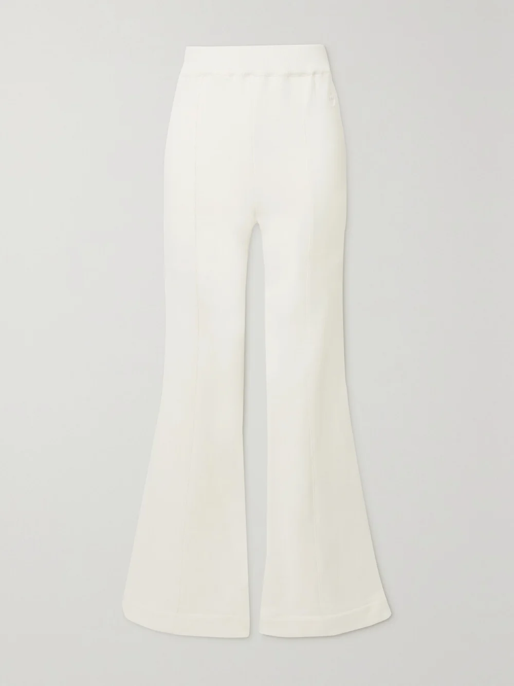 Az Factory Free to Organic Cotton and Seacell-blend Flared Pants in white