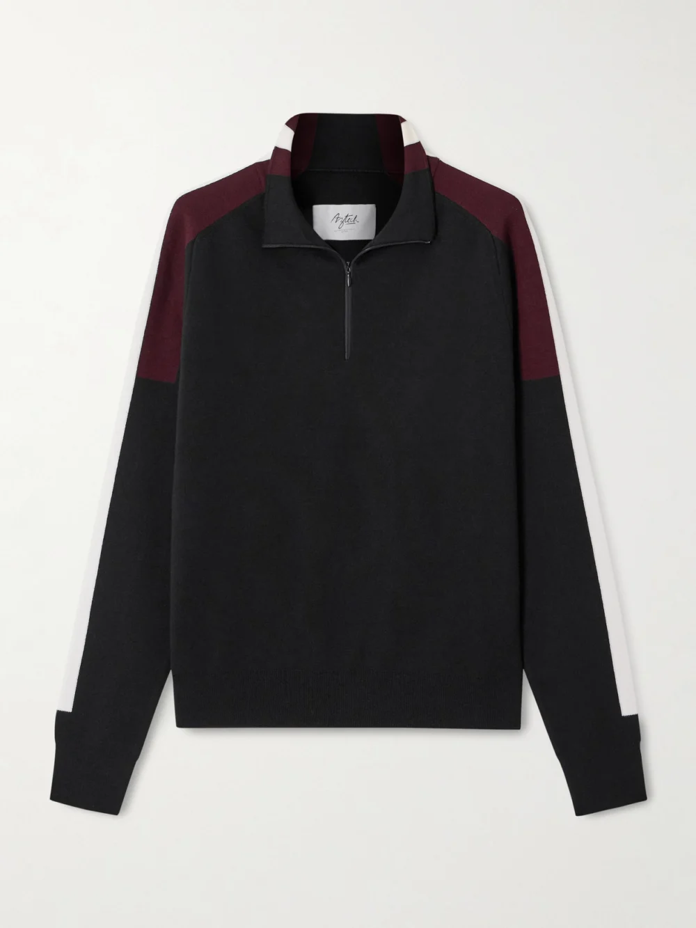 Aztech Mountain Caroline Color-block Wool-blend Sweater in black