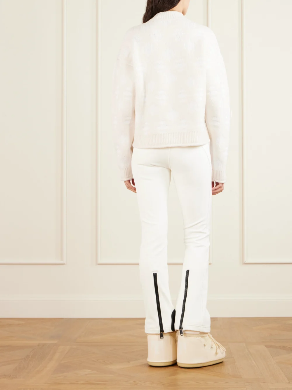 Back view of the Aztech Mountain Oversized Jacquard-knit Wool-blend Sweater