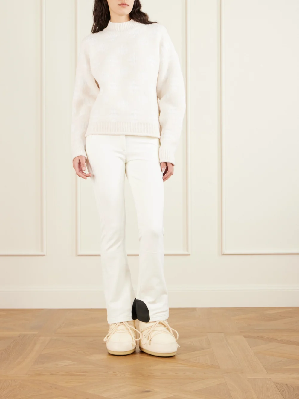 Aztech Mountain Oversized Jacquard-knit Wool-blend Sweater, worn by a model