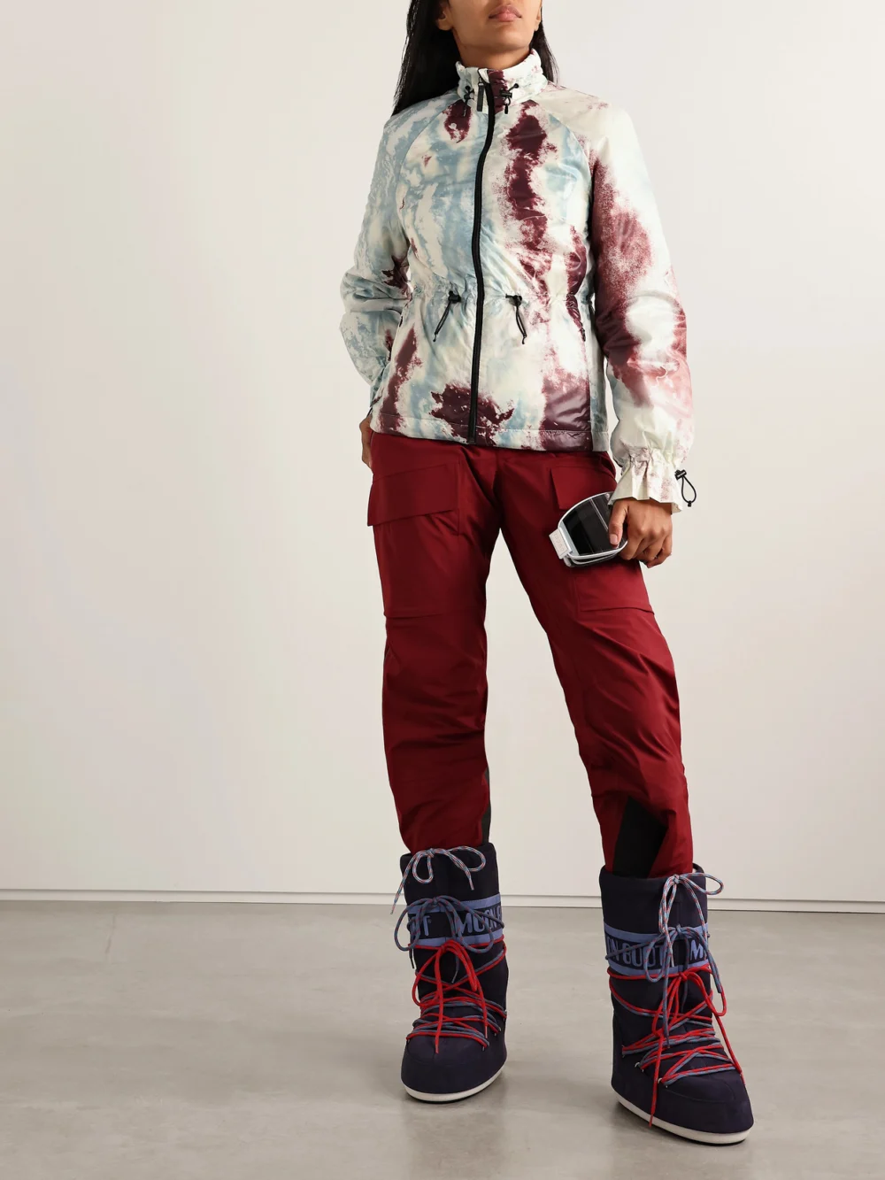 Aztech Mountain Printed Shell Down Jacket, worn by a model