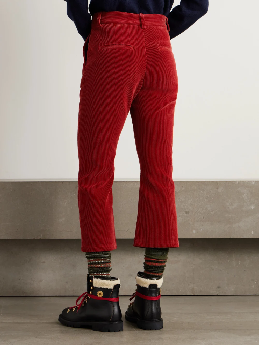 Back view of the Bally Cotton-corduroy Flared Pants