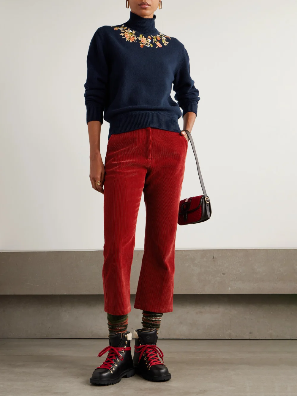 Bally Cotton-corduroy Flared Pants, worn by a model