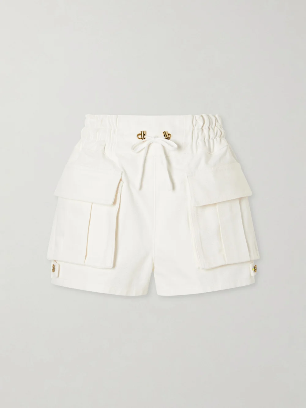 Balmain Denim Shorts in off-white