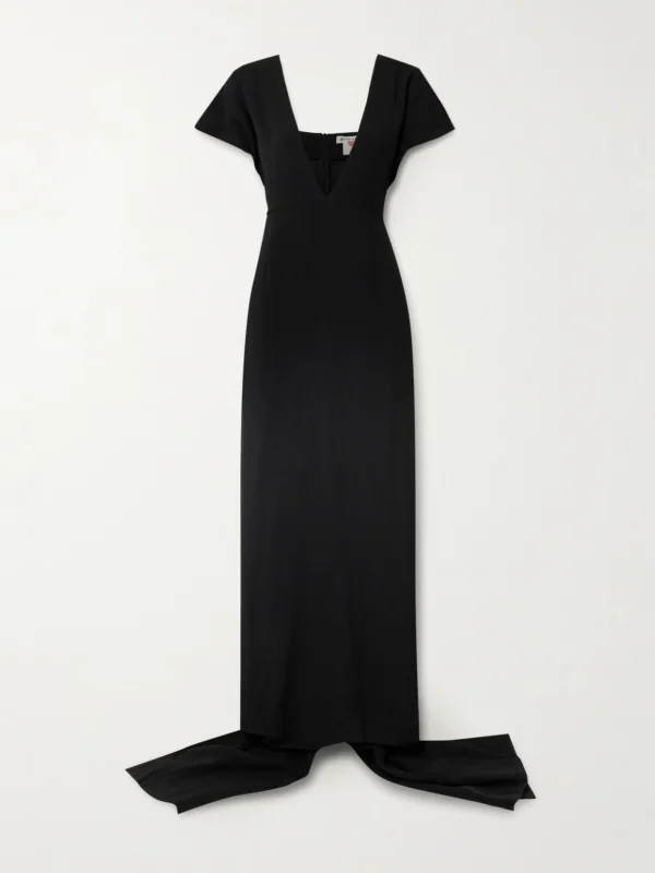 Bernadette Clara Draped Crepe Gown