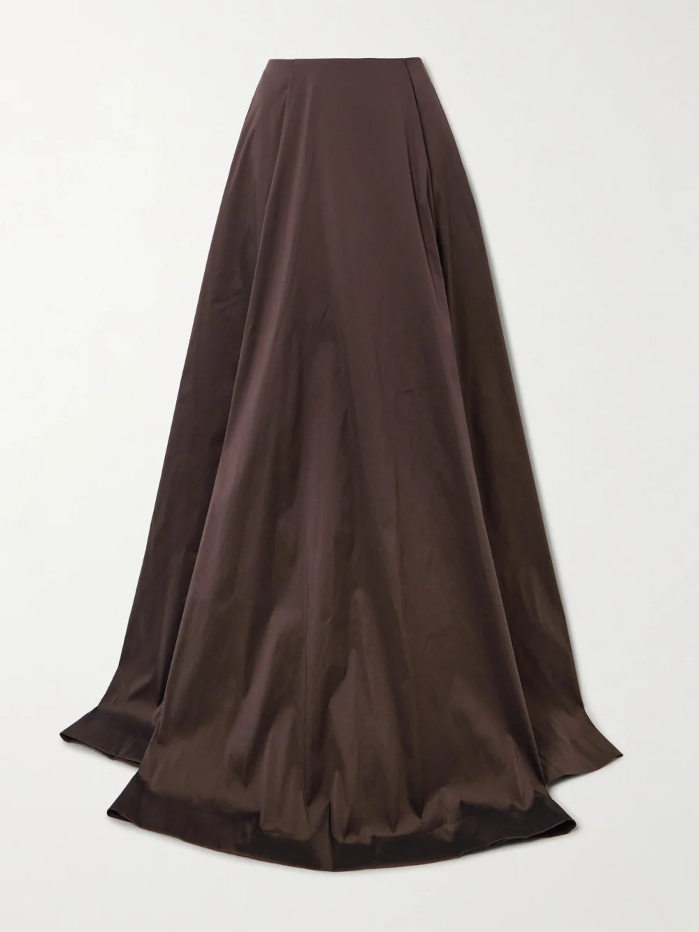 Bernadette Kennedy Taffeta Maxi Skirt in brown