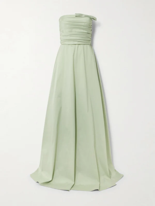 Bernadette Lucinda Strapless Bow-detailed Taffeta Gown
