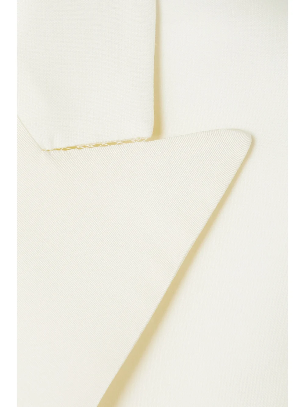 Close-up detail of the BLAZÉ Milano First Class Charmer Double-breasted Silk-trimmed Wool Blazer
