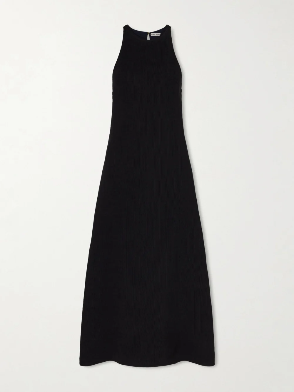 BLAZÉ Milano Skyros Pleated Crepe Midi Dress in black