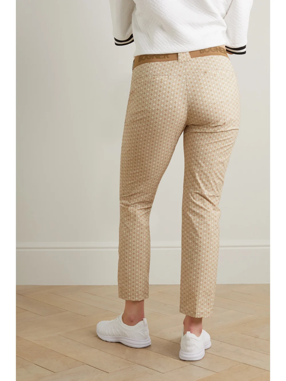 Back view of the Bogner Tesja Cropped Printed Shell Straight-leg Golf Pants